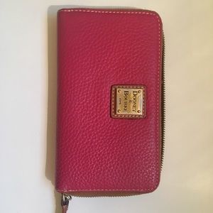 Dooney and Bourke Pebbled Leather Zip Wristlet